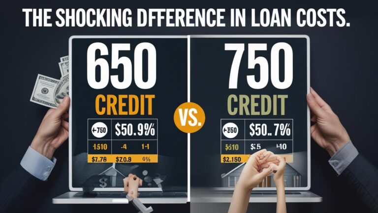 The Shocking Difference in Loan Costs For Credit Scores 650 to 750